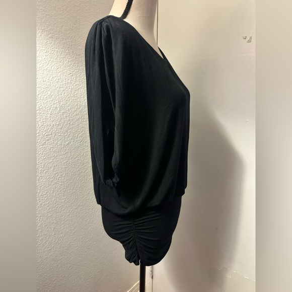 White House Black Market Black Dolman Sleeve Blouse - Picture 2 of 7